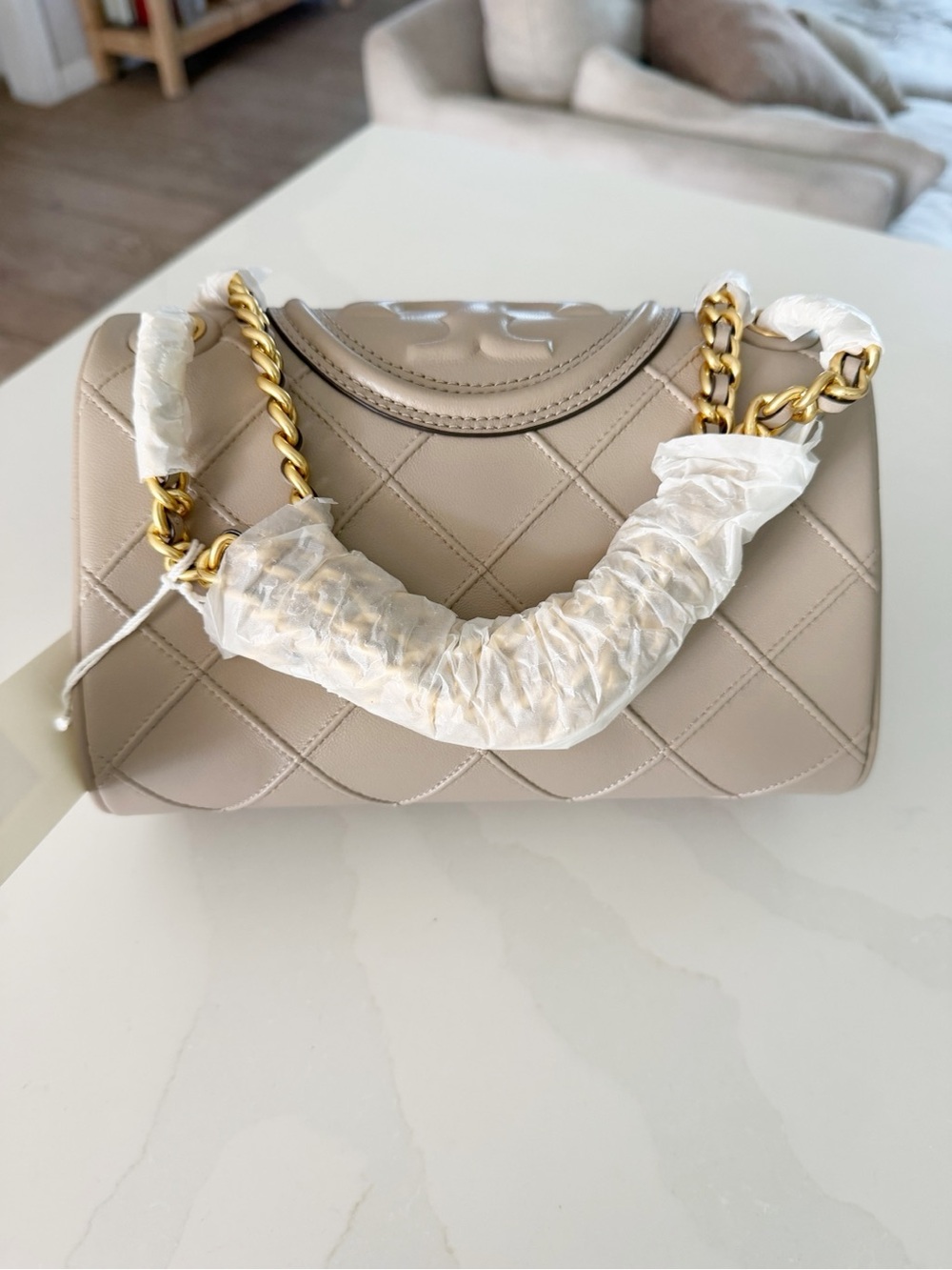 Tory Burch Small Fleming Soft Shoulder Bag in Fresh Clay MSRP $630 NEW - Picture 7 of 10
